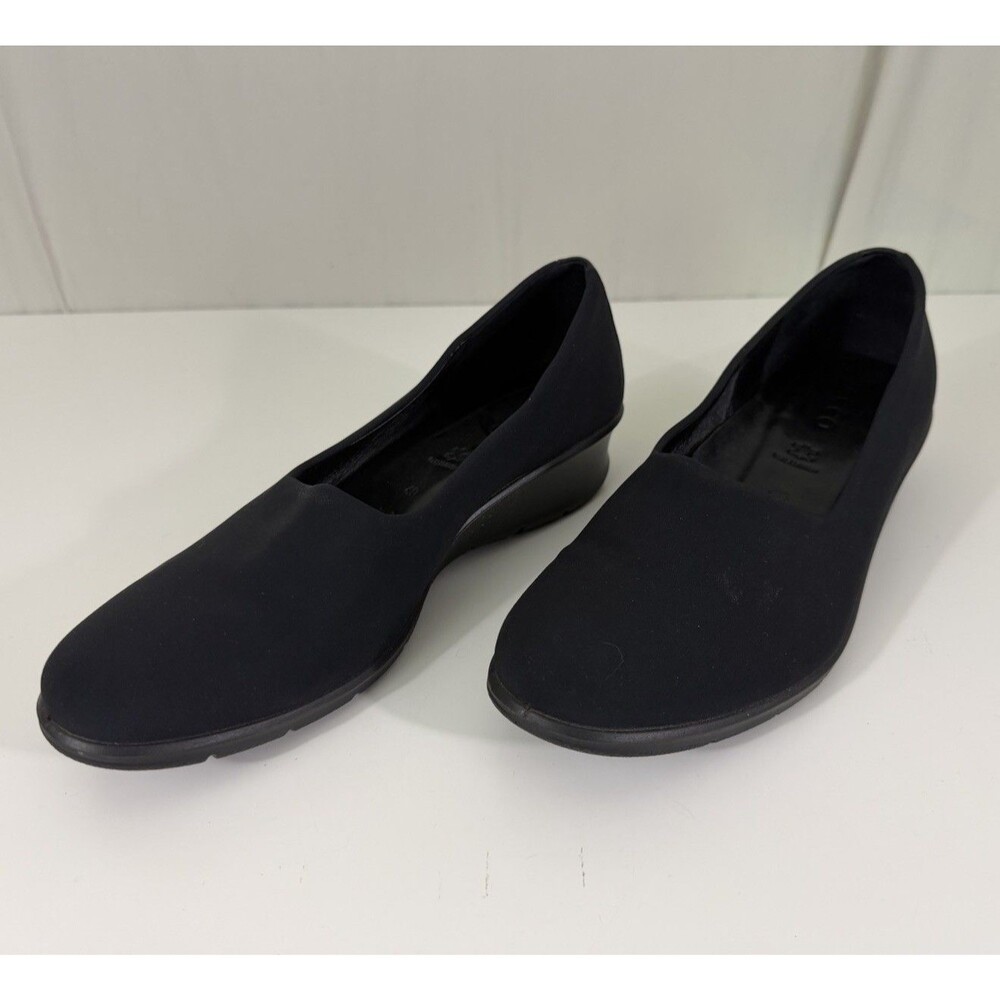 ECCO Womens Felicia Stretch Shoe Black Slip On Sz 40 US 9 Comfort  Sophisticated